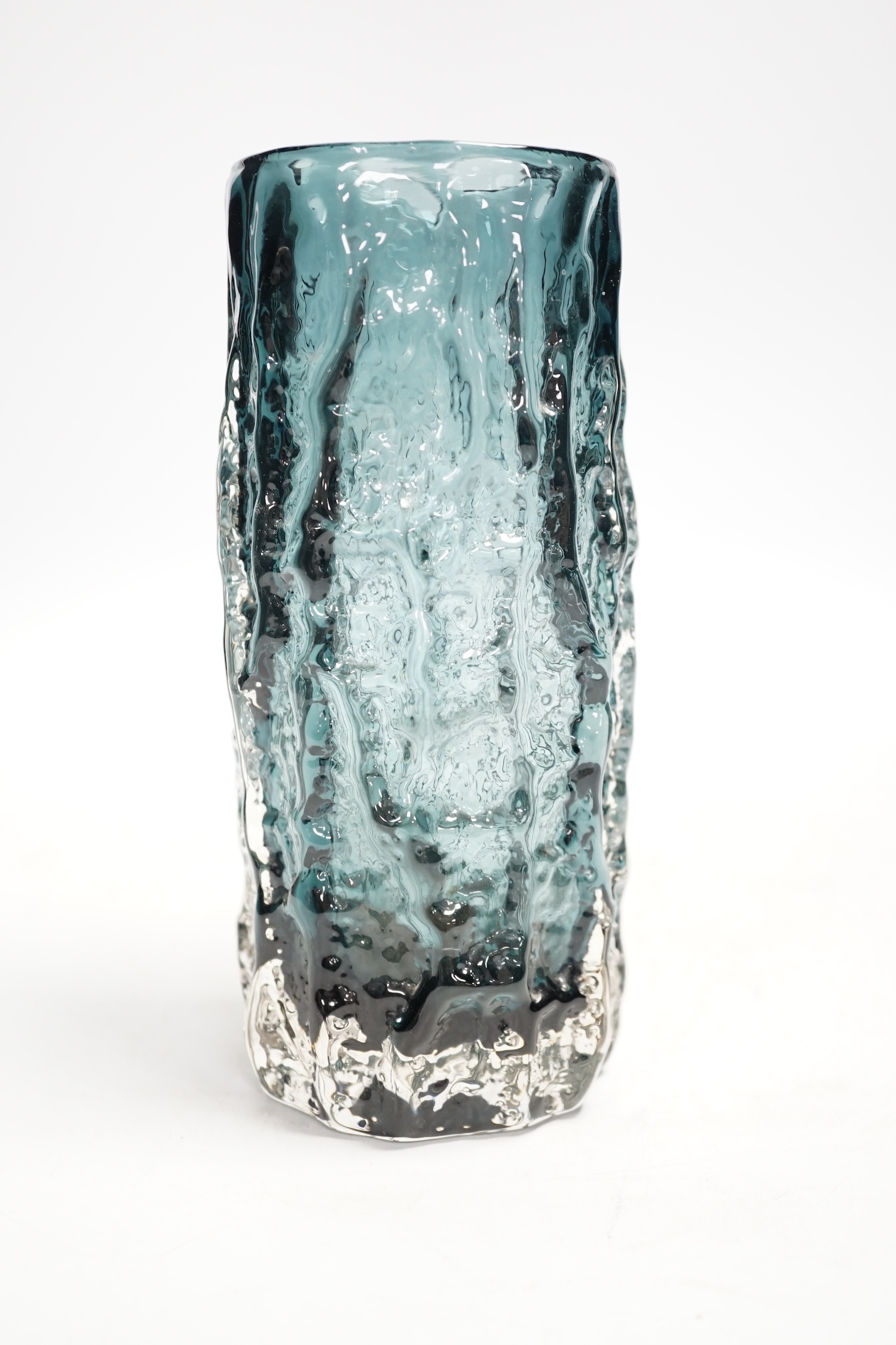 A Whitefriars ‘Bark’ vase in indigo, 19cm high